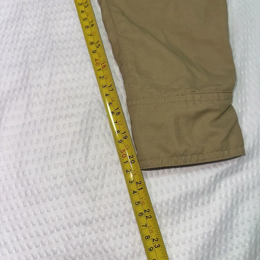 REI Boys Khaki Button Up Long Sleeve Shirt 18 XL Nylon Quick-Dry